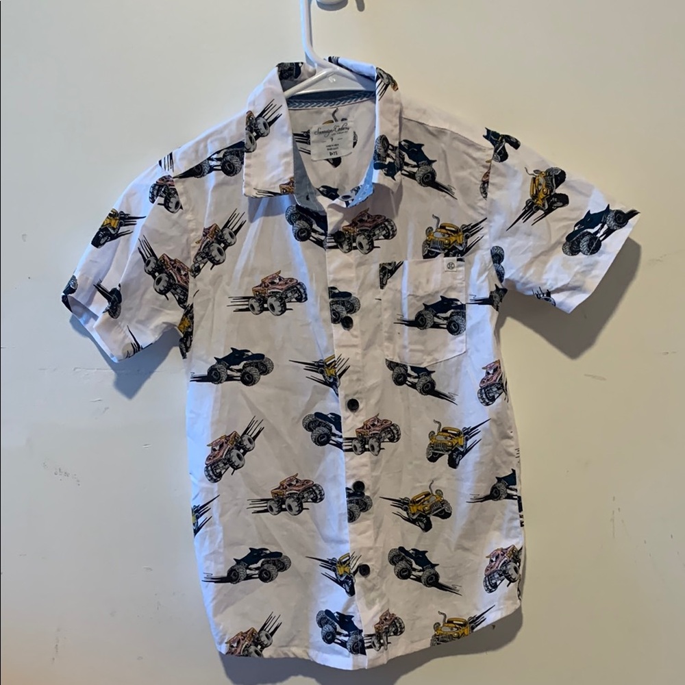 Sovereign Code White and Black Dinosaur Print Casual Shirt